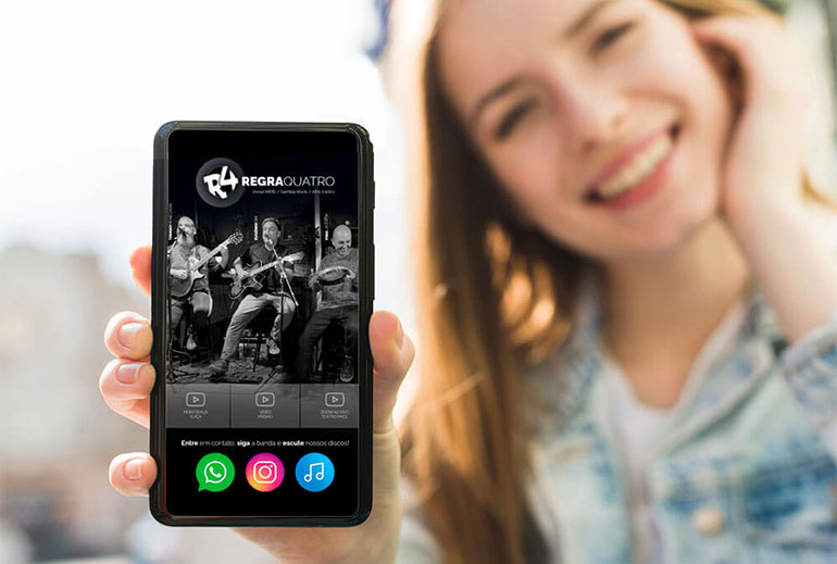 Cartão de Visita Digital - Banda Regra 4